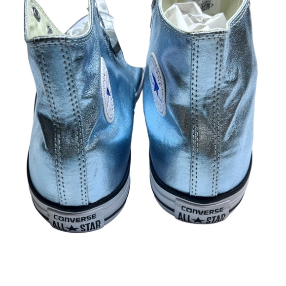 Converse All Star Unisex Silver High Top Tennis Shoes NWT main image 13